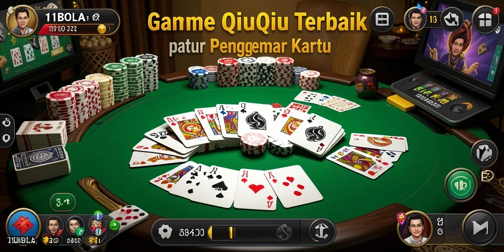 Screenshot gameplay QiuQiu di 11BOLA yang menegangkan.