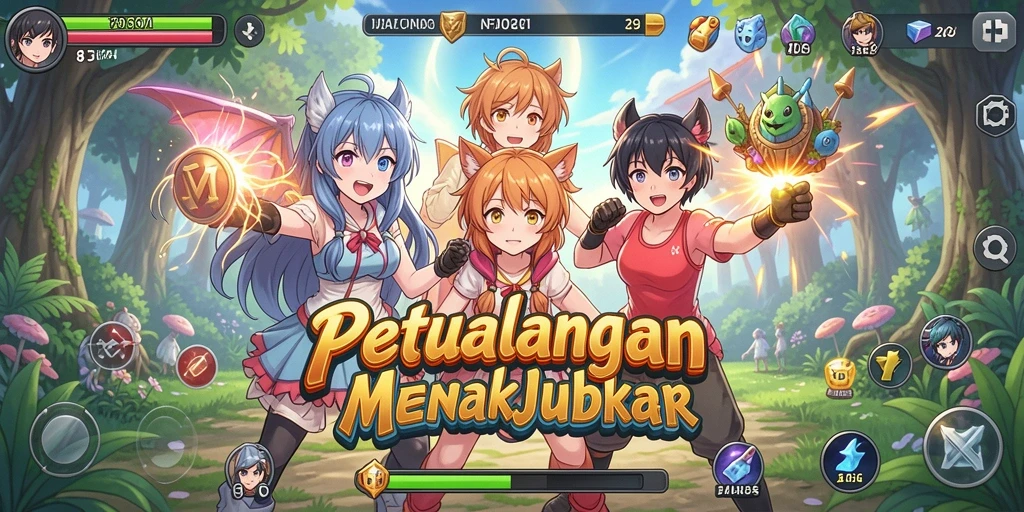 Gameplay menakjubkan dalam dunia Anime yang penuh warna.