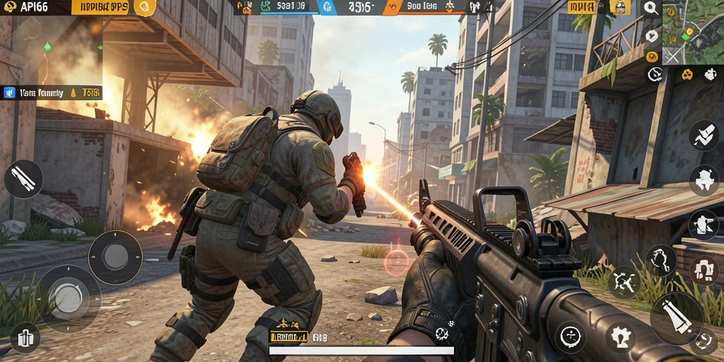 Tampilan gameplay TPS yang seru dan mendebarkan.