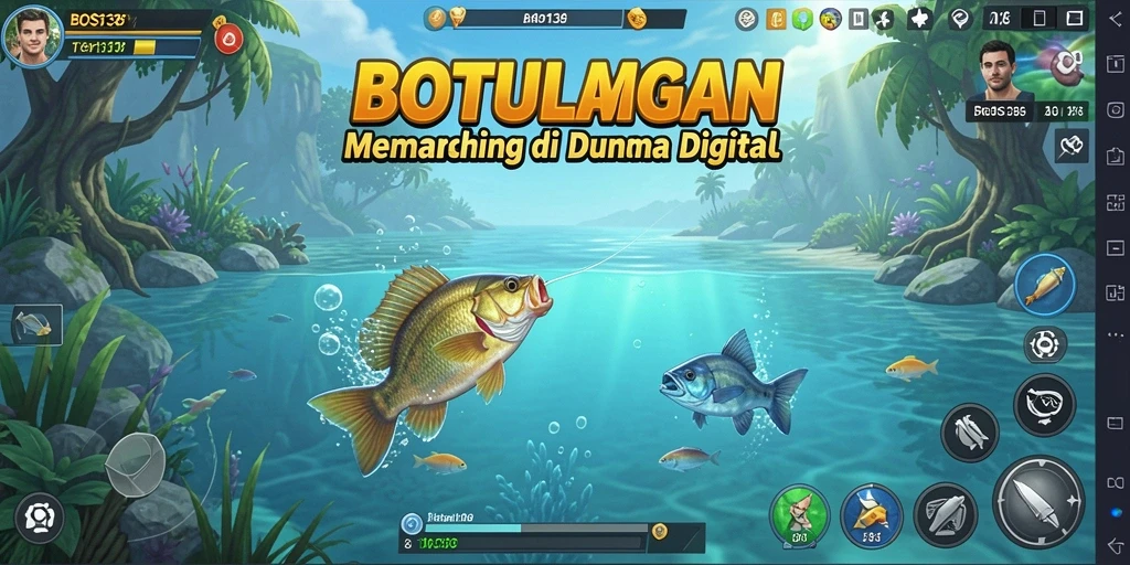 Tampilan gameplay <strong>BOS138</strong> yang menakjubkan saat memancing berbagai jenis ikan.