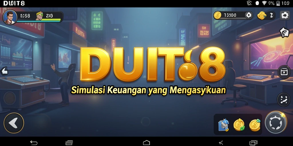 Tampilan gameplay DUIT8 yang interaktif dan mendidik.