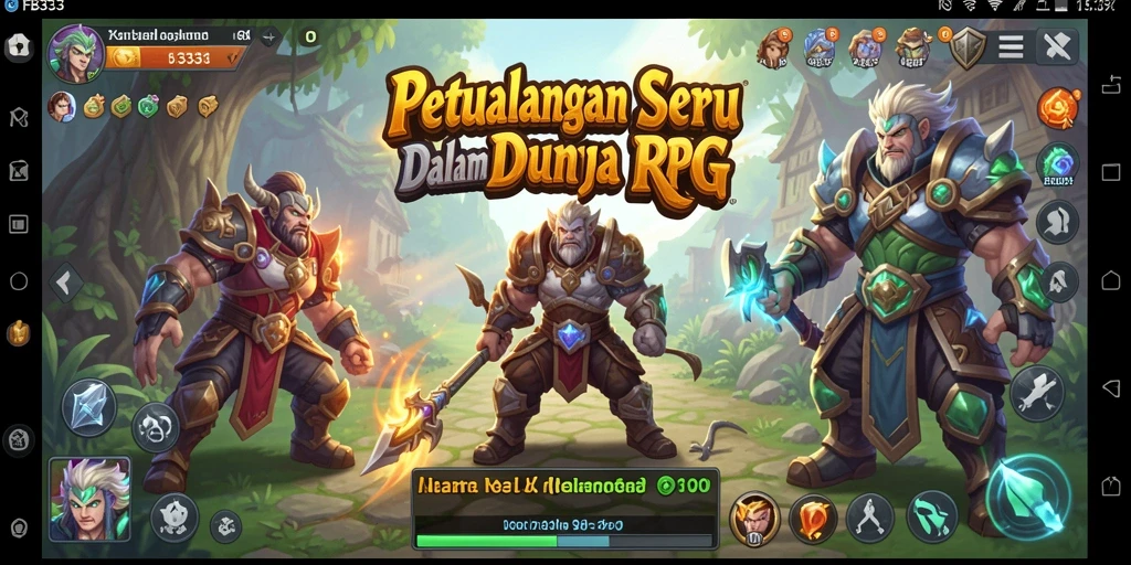 Tangkapan layar gameplay FB333 yang mendebarkan dengan eksplorasi dunia RPG.
