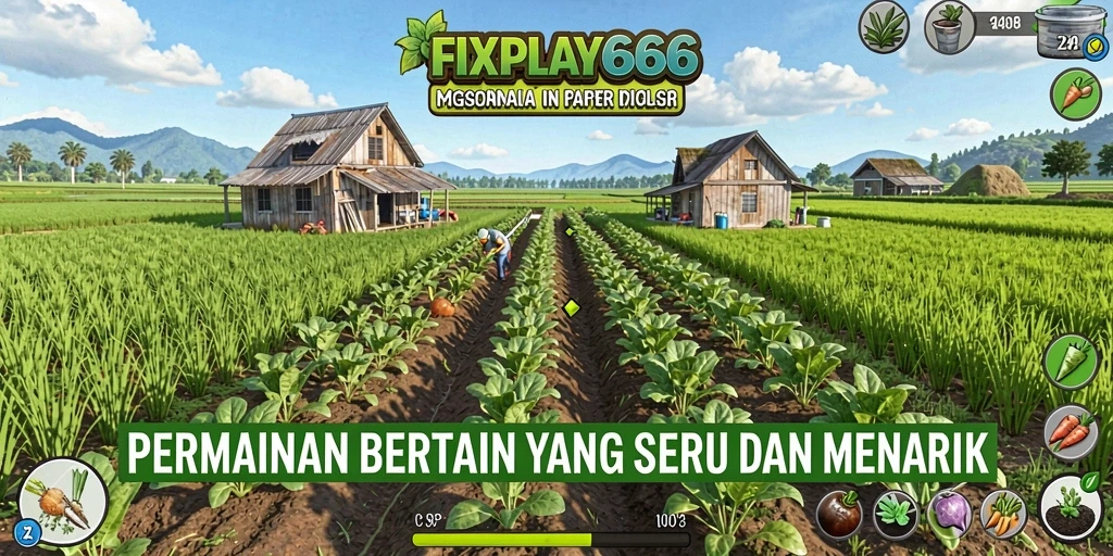 Gameplay FIXPLAY666 menampilkan aktivitas bertani yang menyenangkan dan interaktif.