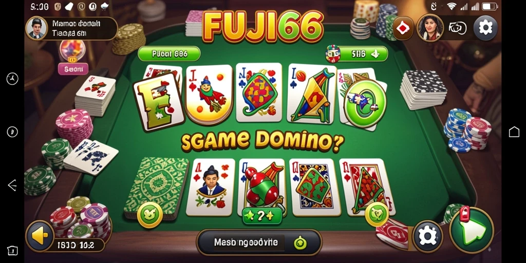 Tampilan gameplay menarik FUJI66 dengan elemen Domino yang dinamis.