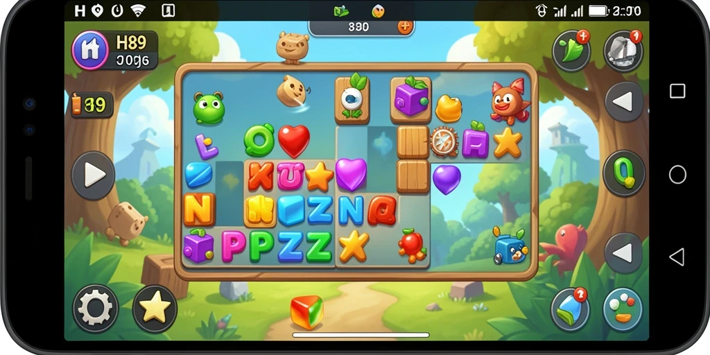 Screenshot H89 menampilkan gameplay menantang dari level Puzzle.