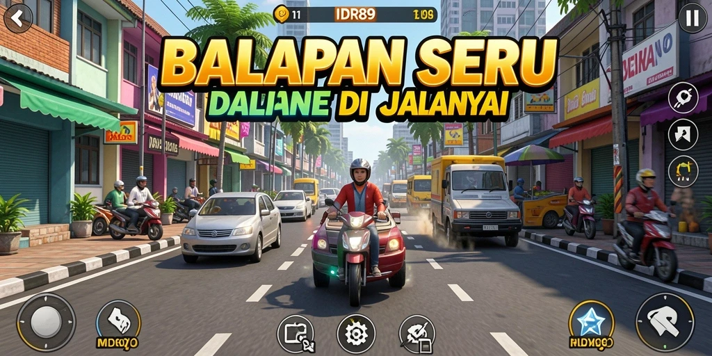 Gameplay IDR89 dengan aksi balap yang mendebarkan dan grafis memukau.