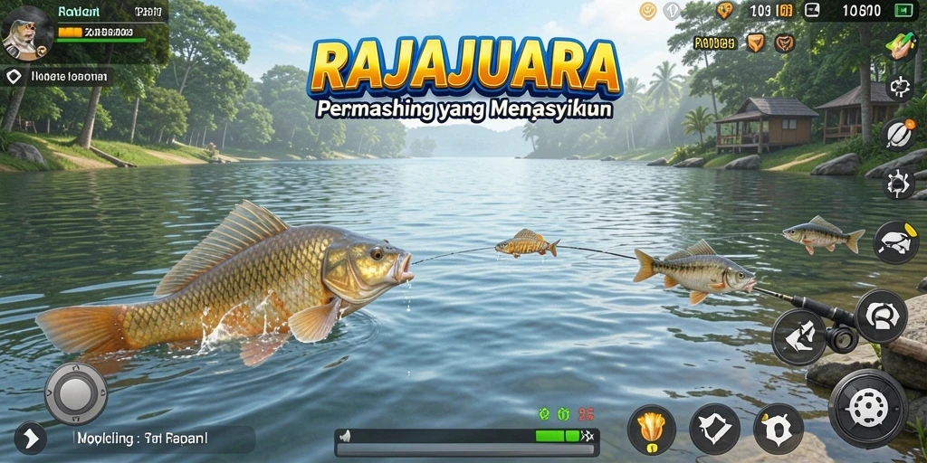 Momen menegangkan saat memancing dengan gameplay RAJAJUARA.