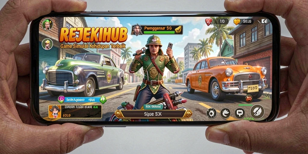 Tampilan gameplay menarik dari REJEKIHUB dengan karakter yang hidup.