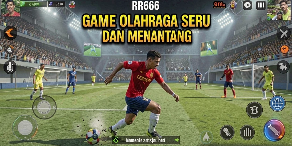 Tampilan gameplay olahraga yang mendebarkan dalam RR666.